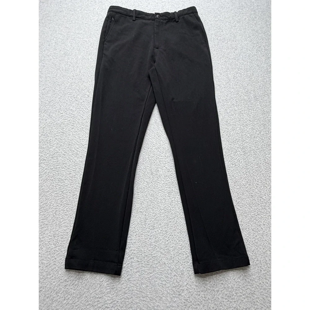 Quince Ultra-Stretch 24/7 Smart Pant Mens 30x30 Black Slim Dress Office LB82362